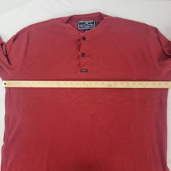 Polo Sport Ralph Lauren Men's Long Sleeve Maroon Shirt Soft Stretchy Size XL - Picture 6 of 7
